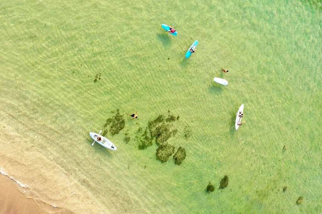 kajaker sätt från ovan