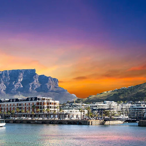 Kapstaden i Sydafrika från sjön