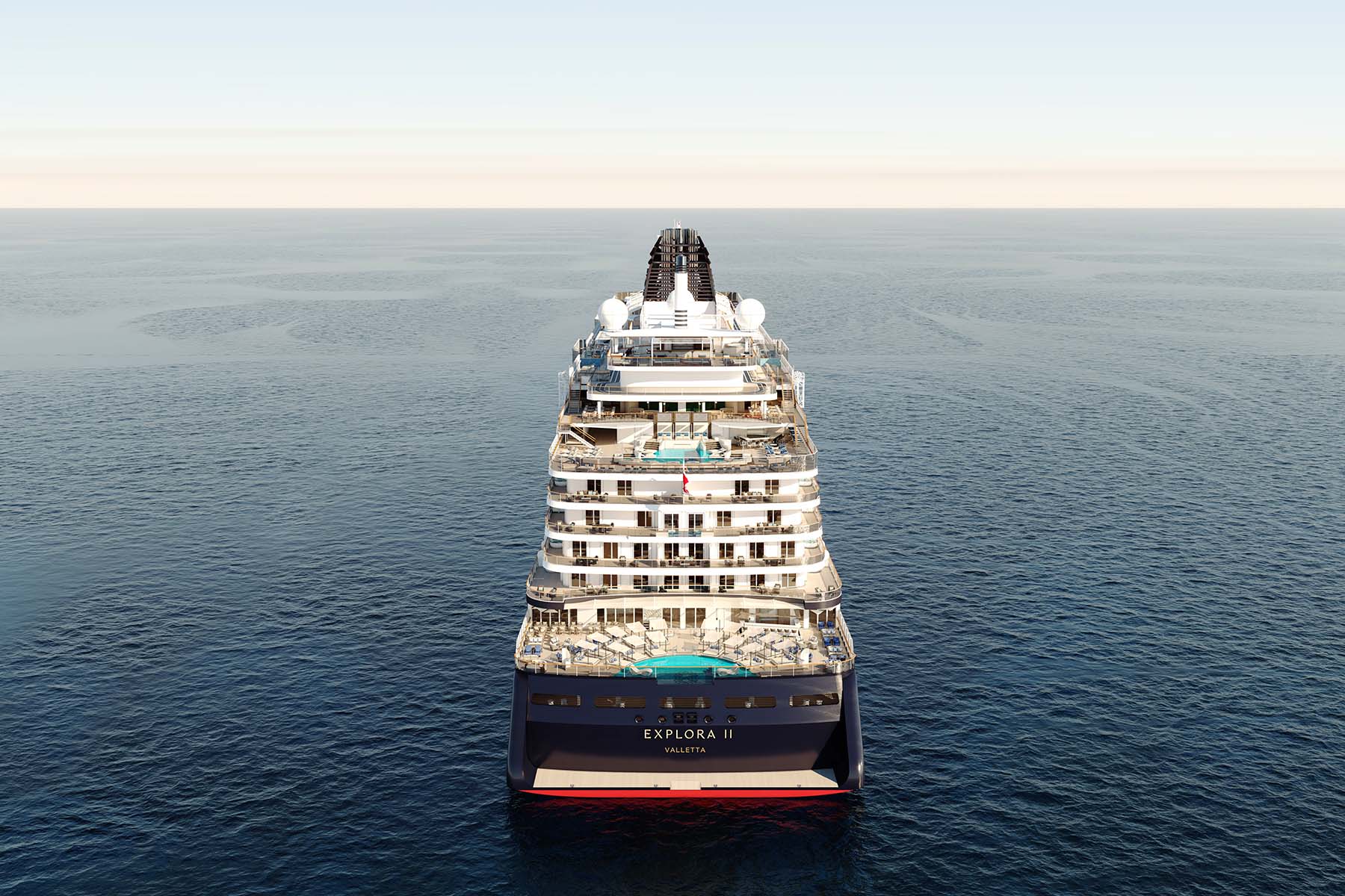 explora journeys fartyg på havet sätt bakifrån med akter