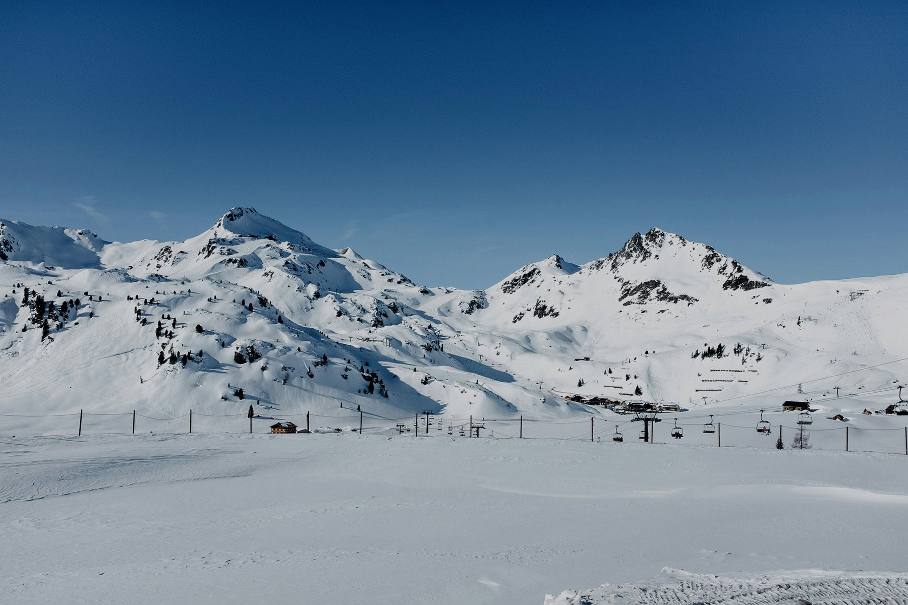 en skidlift i Obertauern i Österrike