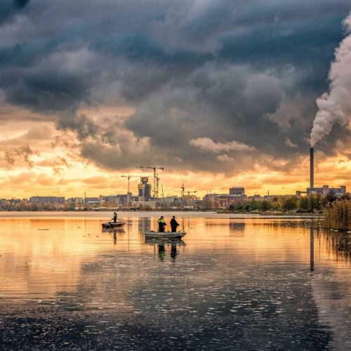 Finland's capital Helsinki in the Gulf of Finland