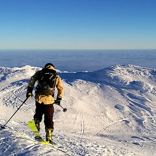 En alpinåkare på Svenska fjällen, Åre