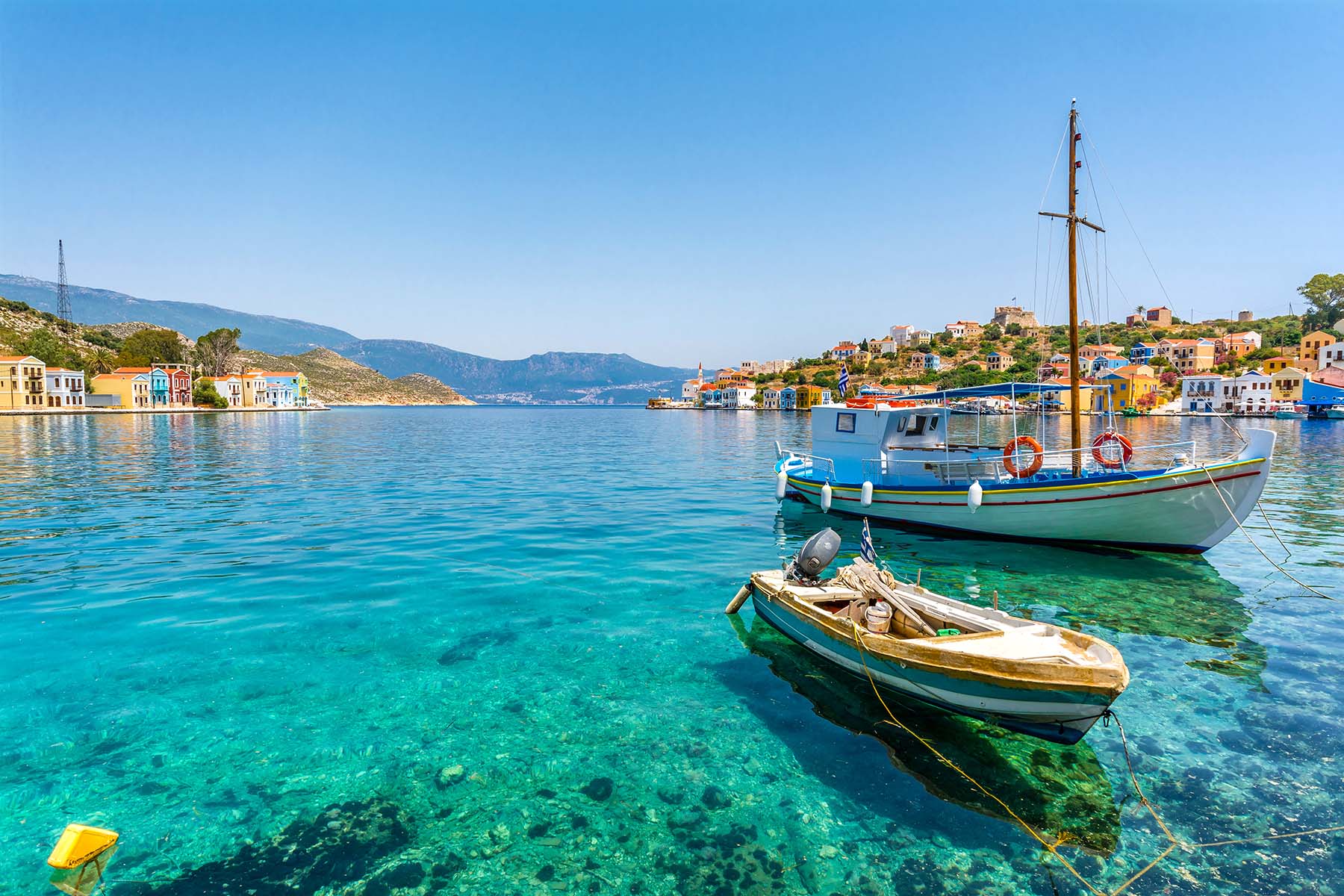 båtar på sjön i Turkiet