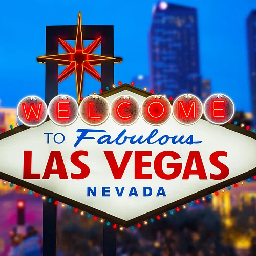 En skylt med Fabolous Las Vegas i röda bokstäver