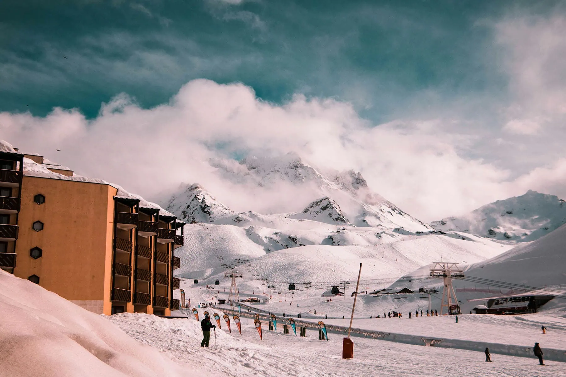 skidresort i Val d'Isere med liftsystem