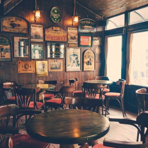 en mysig cafe i Belgrad